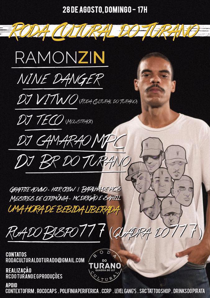Roda Cultural do Turano estreia neste domingo com show de RAMONZIN